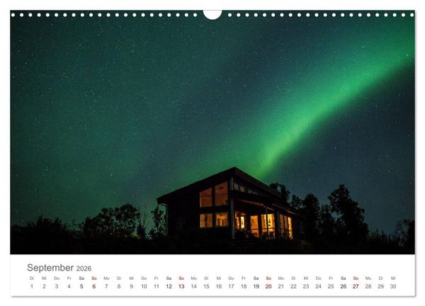 Produktbild: Nordlichter - Magische N&auml;chte in Skandinavien (Wandkalender 2026 DIN A3 quer), CALVENDO Monatskalender