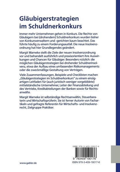 Produktbild: Gl&auml;ubigerstrategien im Schuldnerkonkurs