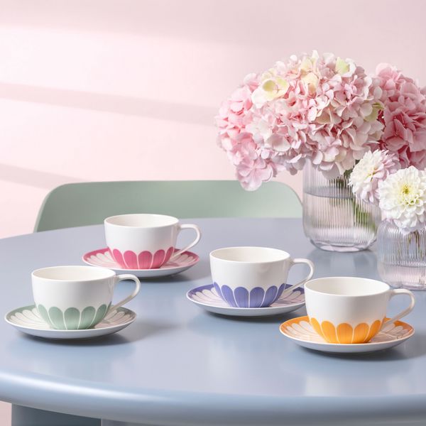 Produktbild: Villeroy & Boch Fleur Cappuccino-Tasse, 4-teilig