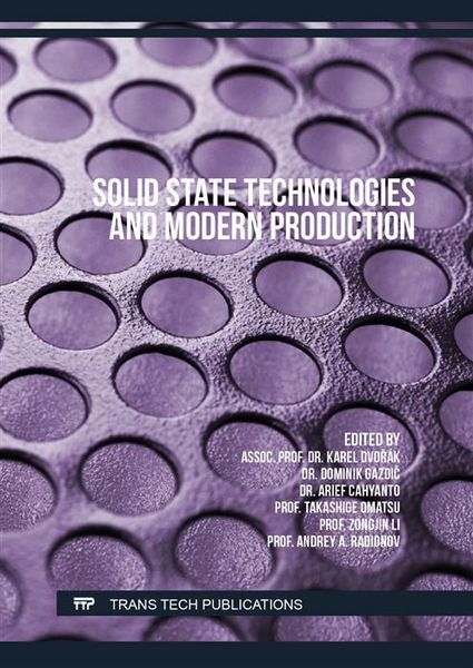 Produktbild: Solid State Technologies and Modern Production