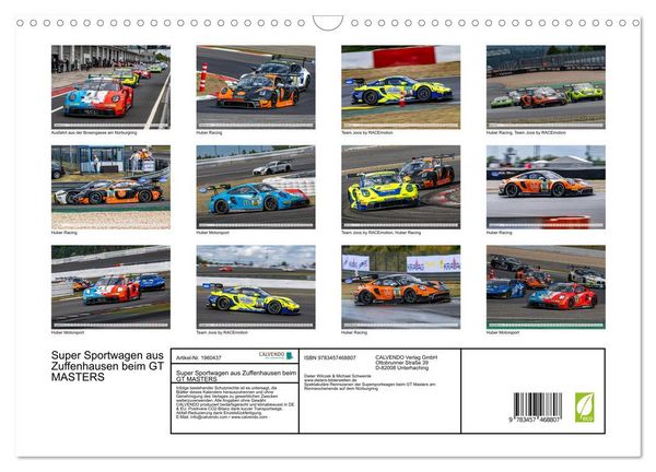 Produktbild: Super Sportwagen aus Zuffenhausen beim GT MASTERS (Wandkalender 2026 DIN A3 quer), CALVENDO Monatskalender