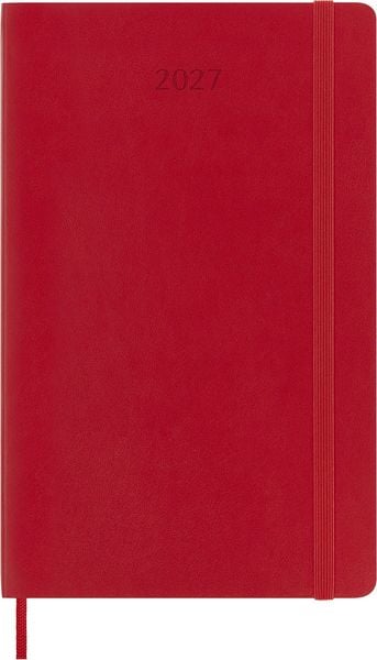 Produktbild: Moleskine 12 Monate Tageskalender 2027, Large/A5, 1 Tag = 1 Seite, Weicher Einband, Scharlachrot