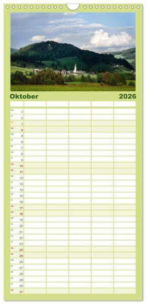 Produktbild: Familienplaner 2026 - Die Steirische Krakau mit 5 Spalten (Wandkalender, 21 x 45 cm) CALVENDO
