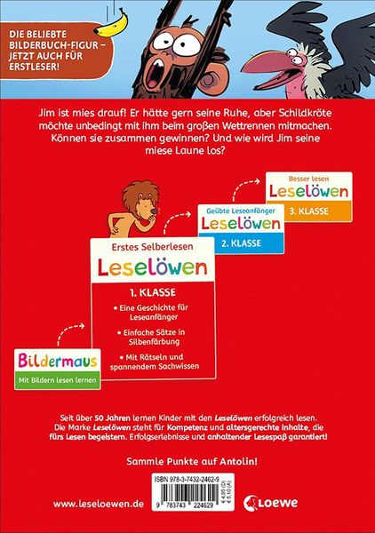 Produktbild: Lesel&ouml;wen 1. Klasse - Jim ist mies drauf - Fertig, los...Banane!