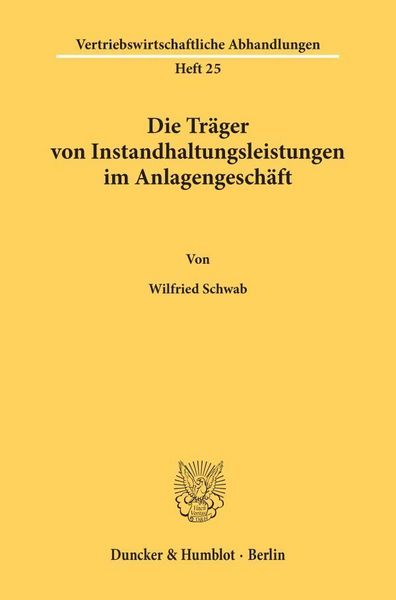Produktbild: Die Tr&auml;ger von Instandhaltungsleistungen im Anlagengesch&auml;ft.