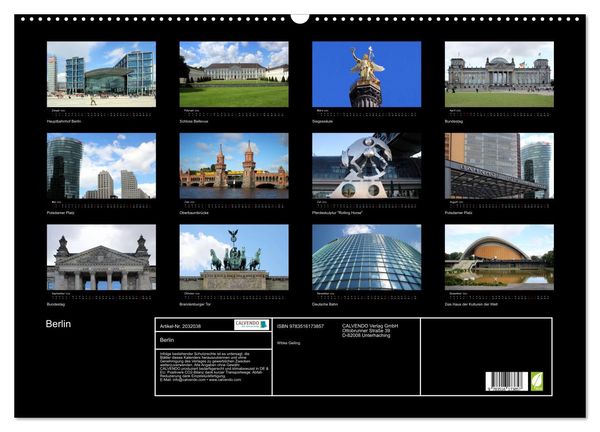 Produktbild: Berlin (Wandkalender 2026 DIN A2 quer), CALVENDO Monatskalender
