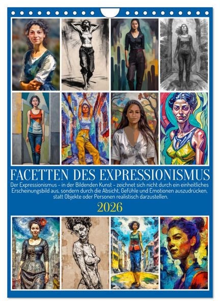 Produktbild: Facetten des Expressionismus (Wandkalender 2026 DIN A4 hoch), CALVENDO Monatskalender