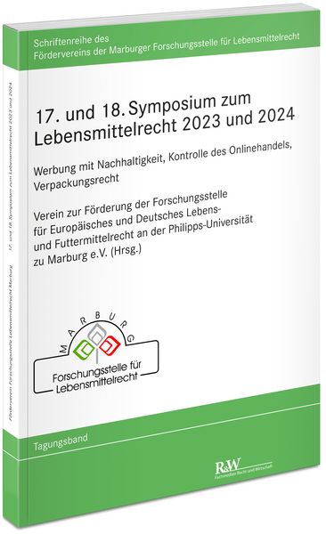 Produktbild: 17. und 18. Symposium zum Lebensmittelrecht 2023 und 2024