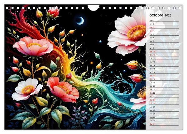 Produktbild: Fleurs de la nuit (Calendrier mural 2026 DIN A4 vertical), CALVENDO calendrier mensuel