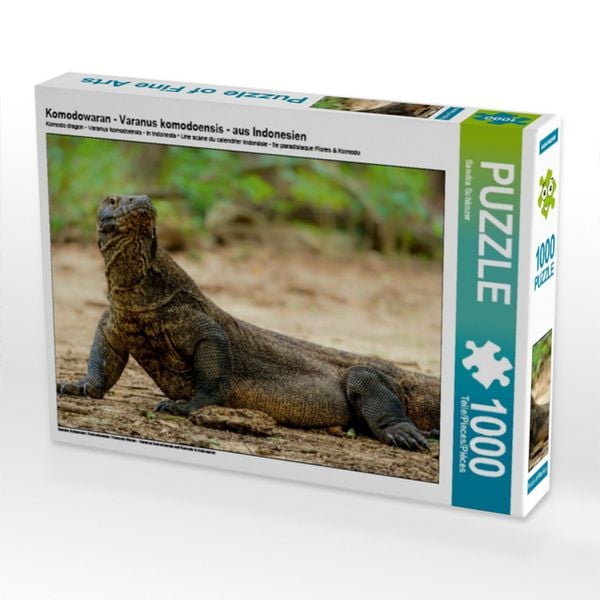 Produktbild: CALVENDO Puzzle Komodowaran - Varanus komodoensis - aus Indonesien | 1000 Teile Lege-Gr&ouml;&szlig;e 64x48cm Foto-Puzzle f&uuml;r gl&uuml;ckliche Stunden
