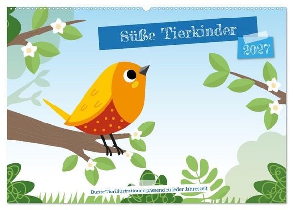 Produktbild: S&uuml;&szlig;e Tierkinder (Wandkalender 2027 DIN A2 quer), CALVENDO Monatskalender
