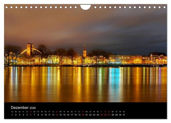 Produktbild: k&ouml;ln dunkel bunt - Die Stadt in anderem Licht! (Wandkalender 2026 DIN A4 quer), CALVENDO Monatskalender