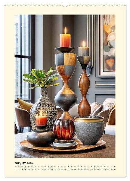 Produktbild: Exquisite Wohnaccessoires. Inspiration f&uuml;r ein stilvolles Zuhause (Wandkalender 2026 DIN A2 hoch), CALVENDO Monatskalender