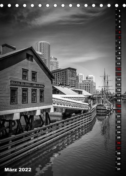 Produktbild: BOSTON Monochrome Impressionen (Tischkalender 2022 DIN A5 hoch)