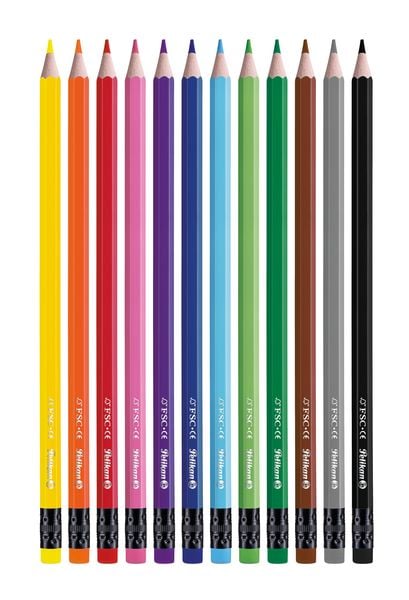 Produktbild: Pelikan Buntstifte mit Radierer 12er Set