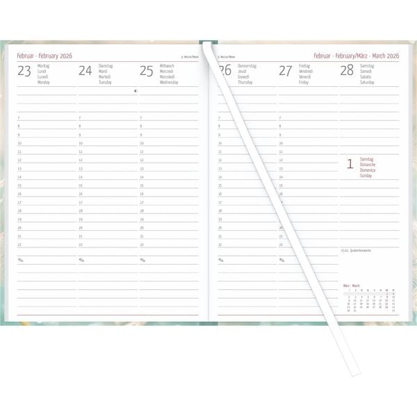 Produktbild: Campustimer Blowballs - A5 Semester-Planer - Studenten-Kalender 2025/2026 - Notiz-Buch - Pusteblume - Weekly - Alpha Edition