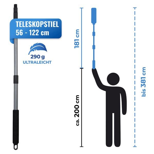 Produktbild: Teleskop-Staubschwert mit Knickgelenk, magnetisch anziehender Staubwischer