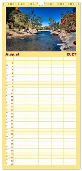 Produktbild: Familienplaner 2027 - Roadtrip durchs Outback &ndash; Australiens wilde Seele mit 5 Spalten (Wandkalender, 21 x 45 cm) CALVENDO