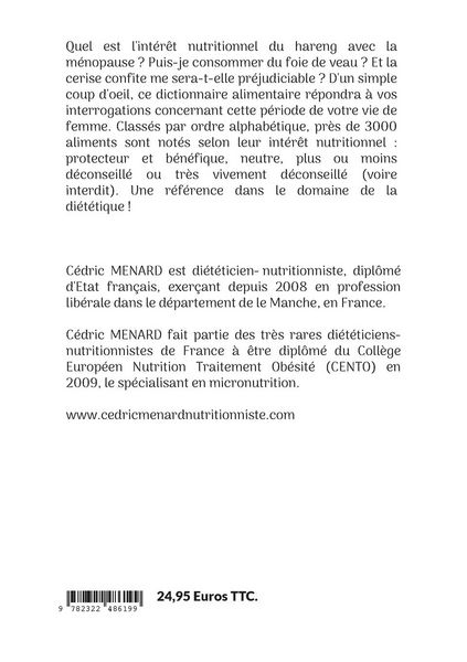 Produktbild: Dictionnaire alimentaire adapt&eacute; &agrave; la m&eacute;nopause.