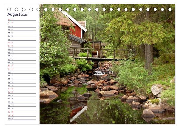 Produktbild: faszinierendes Schweden Smaland (Tischkalender 2026 DIN A5 quer), CALVENDO Monatskalender