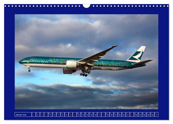 Produktbild: Bunte Airliner (Wandkalender 2026 DIN A3 quer), CALVENDO Monatskalender
