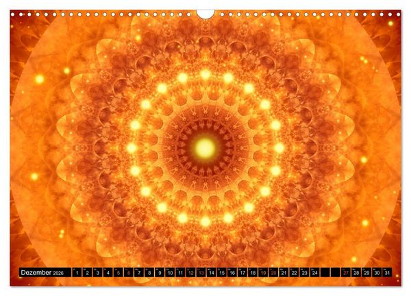 Produktbild: Energie - Mandalas in orange (Wandkalender 2026 DIN A3 quer), CALVENDO Monatskalender
