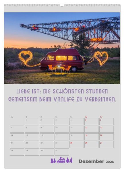 Produktbild: Vanlife - Hotel kann jeder! (Wandkalender 2026 DIN A2 hoch), CALVENDO Monatskalender