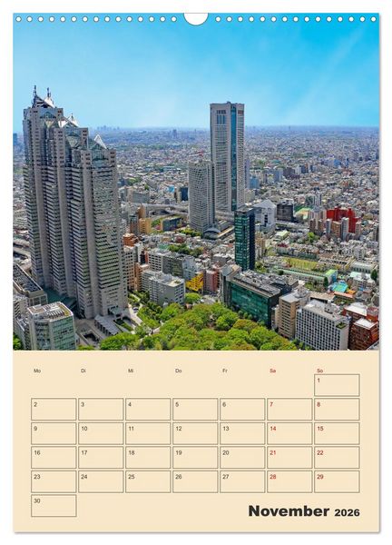 Produktbild: Tokio - Terminplaner (Wandkalender 2026 DIN A3 hoch), CALVENDO Monatskalender