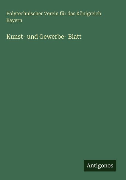 Produktbild: Kunst- und Gewerbe- Blatt