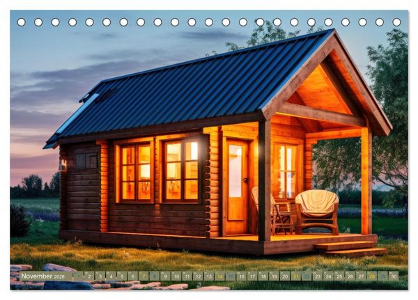 Produktbild: Tiny Houses - wohnen auf kleinstem Raum (Tischkalender 2026 DIN A5 quer), CALVENDO Monatskalender