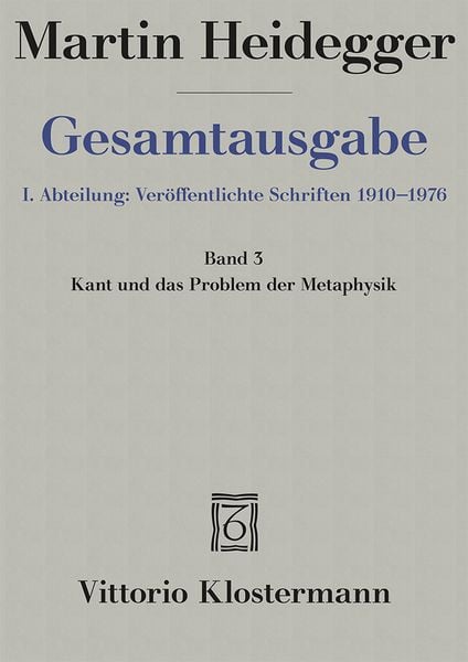 Produktbild: Kant und das Problem der Metaphysik (1929)