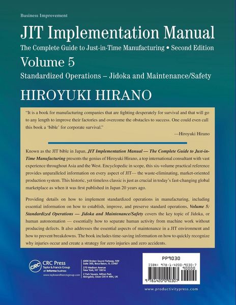 Produktbild: JIT Implementation Manual -- The Complete Guide to Just-In-Time Manufacturing