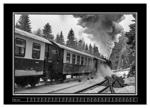 Produktbild: Unter Dampf - Eisenbahnromantik im Harz (Tischkalender 2026 DIN A5 quer), CALVENDO Monatskalender