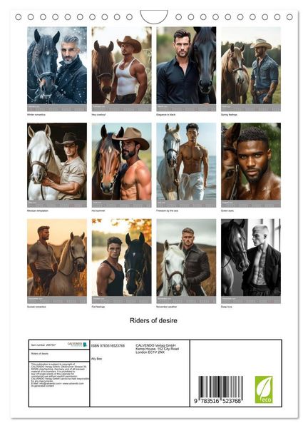 Produktbild: Riders of desire (Wall Calendar 2026 DIN A4 portrait), CALVENDO 12 Month Wall Calendar