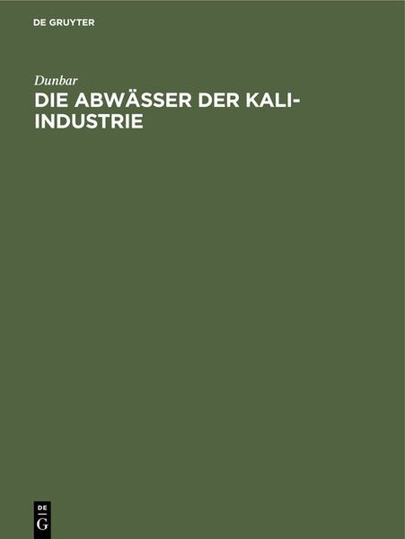 Produktbild: Die Abw&auml;sser der Kali-Industrie