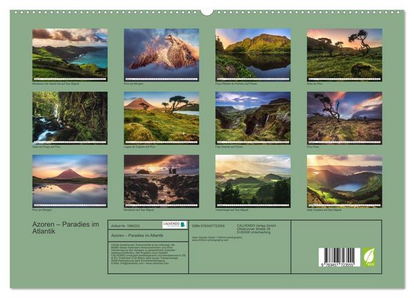 Produktbild: Azoren &ndash; Paradies im Atlantik (hochwertiger Premium Wandkalender 2026 DIN A2 quer), Kunstdruck in Hochglanz