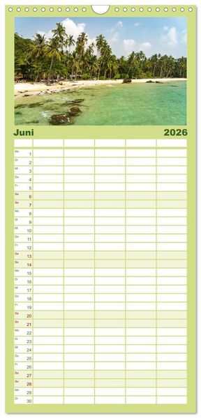 Produktbild: Familienplaner 2026 - Thailand - Koh Kood mit 5 Spalten (Wandkalender, 21 x 45 cm) CALVENDO