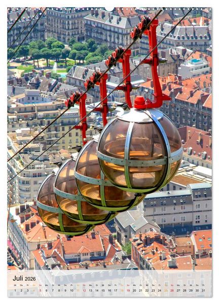 Produktbild: Nervenkitzel Seilbahn (hochwertiger Premium Wandkalender 2026 DIN A2 hoch), Kunstdruck in Hochglanz