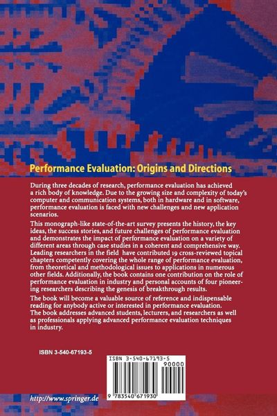 Produktbild: Performance Evaluation: Origins and Directions