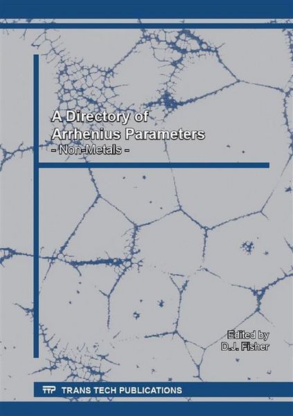 Produktbild: A Directory of Arrhenius Parameters - Non-Metals