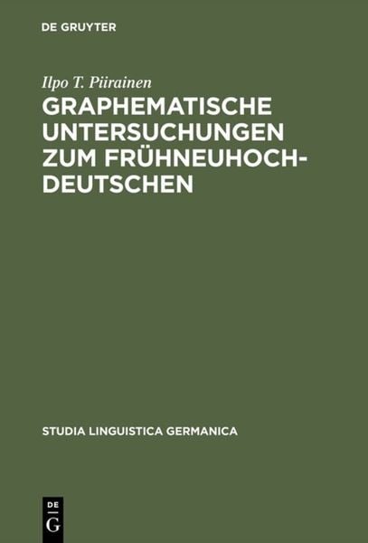 Produktbild: Graphematische Untersuchungen zum Fr&uuml;hneuhochdeutschen