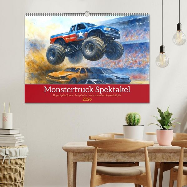 Produktbild: Monstertruck Spektakel (Wandkalender 2026 DIN A2 quer), CALVENDO Monatskalender