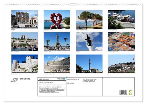 Produktbild: T&uuml;rkei - T&uuml;rkische &Auml;g&auml;is (Wandkalender 2026 DIN A2 quer), CALVENDO Monatskalender