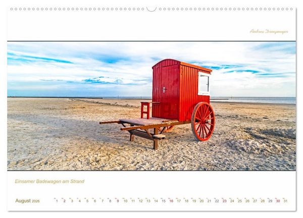Produktbild: Borkum Inselpanorama (Wandkalender 2026 DIN A2 quer), CALVENDO Monatskalender