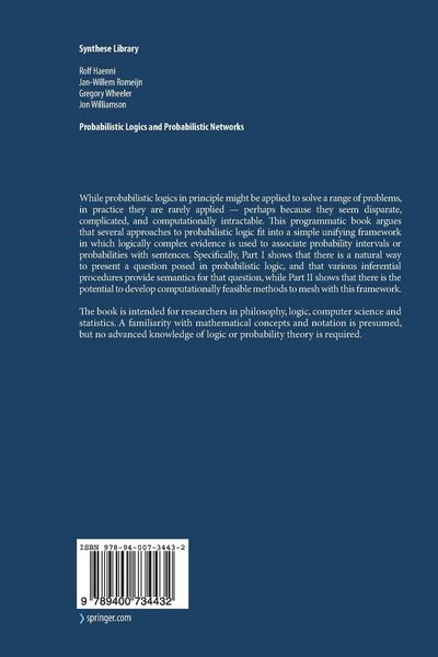 Produktbild: Probabilistic Logics and Probabilistic Networks