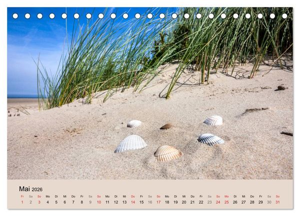 Produktbild: Nordseeinsel Borkum - Inselrausch im Hochseeklima (Tischkalender 2026 DIN A5 quer), CALVENDO Monatskalender