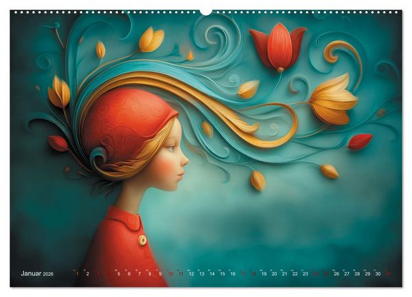 Produktbild: Naive Farbwelten (hochwertiger Premium Wandkalender 2026 DIN A2 quer), Kunstdruck in Hochglanz