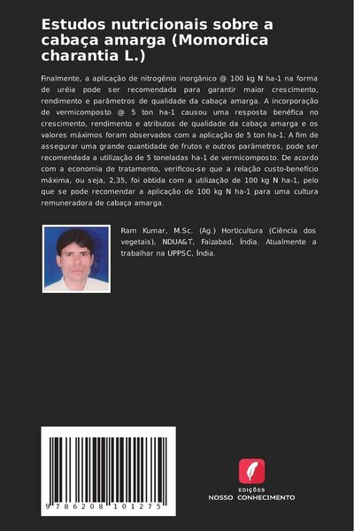 Produktbild: Estudos nutricionais sobre a caba&ccedil;a amarga (Momordica charantia L.)