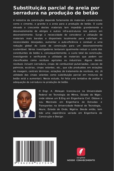 Produktbild: Substitui&ccedil;&atilde;o parcial de areia por serradura na produ&ccedil;&atilde;o de bet&atilde;o