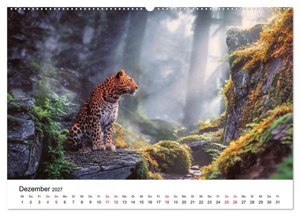 Produktbild: Gefleckte Schatten - Im Bann der Leoparden (Wandkalender 2027 DIN A2 quer), CALVENDO Monatskalender
